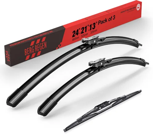 Vista 56 de BERG REGEN Escobillas limpiaparabrisas de 15"+15" con escobilla trasera de 13" - Juego de repuesto automotriz para Jeep Wrangler JK 2008 2009 2010