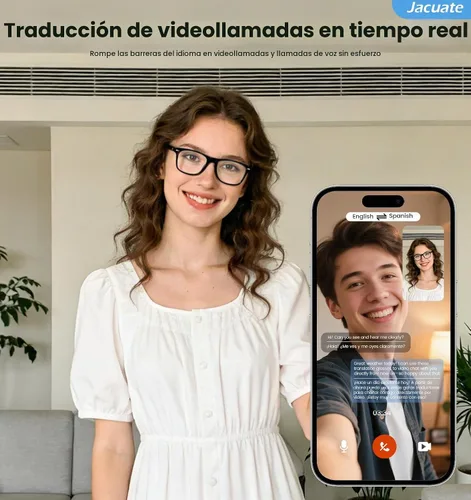 Vista 3 de Gafas inteligentes con Bluetooth AI para hombres y mujeres