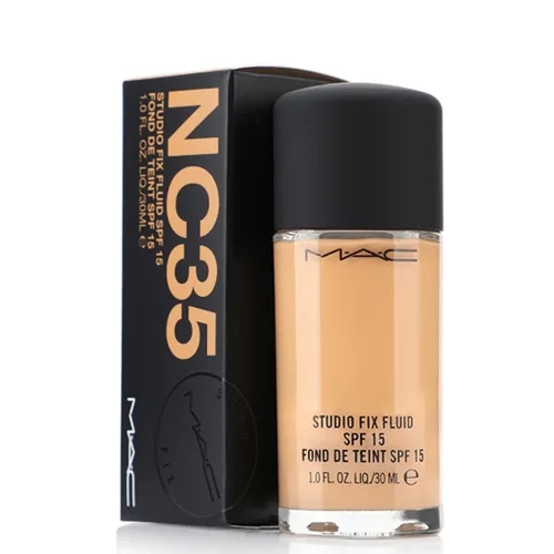 Vista 9 de MAC Studio Fix Fluid SPF 15 Base de Maquillaje de Espectro Amplio SPF 15 - C3.5 (Beige Claro a Medio con Subtono Anaranjado) - 1 fl oz / 30 mL