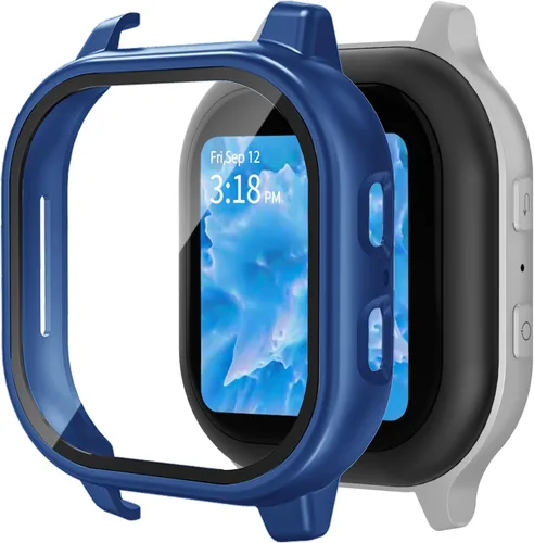 Vista 14 de Paquete de 2 fundas protectoras compatibles con Gabb Watch 3/3e, carcasa rígida de policarbonato duro con protector de pantalla de vidrio templado