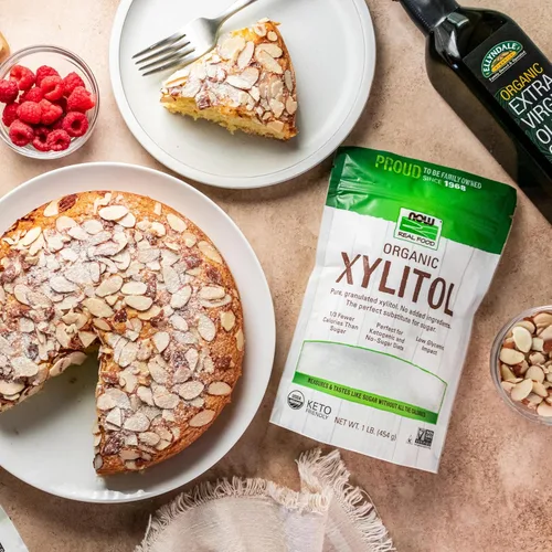 Vista 3 de NOW Foods, Xilitol Orgánico, Puro sin Ingredientes Añadidos, Apto para Keto, Bajo Impacto Glucémico, Bajo en Calorías, 1 Libra