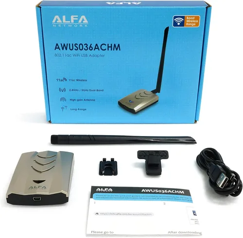 Vista 3 de Alfa AWUS036ACHM 802.11ac WiFi Range Boost Adaptador USB