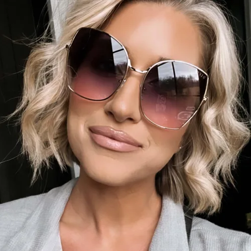 Vista 2 de DIFF Lonna - Gafas de sol ligeras de gran tamaño para mujer