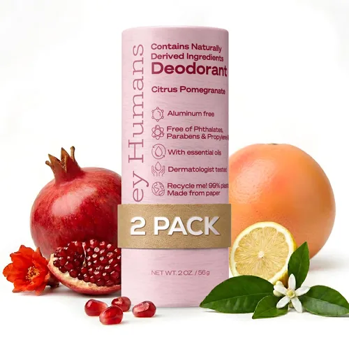 Vista 24 de Hey Humans Desodorante, desodorante sin aluminio para mujeres y hombres, contiene ingredientes derivados naturalmente, control de olores durante
