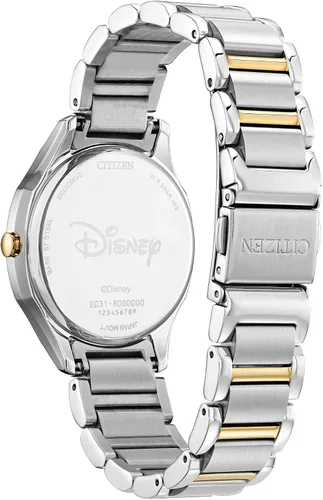 Vista 2 de Citizen Reloj de pulsera clásico de Disney para mujer, Dos tonos