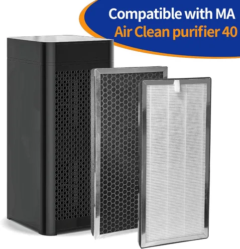 Vista 4 de 40 filtros de repuesto H13 HEPA filtro compatible con purificador de aire Ma-dify 40 filtros 3 en 1 que contiene carbón activado de alta eficiencia