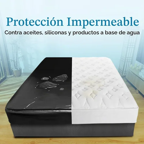 Vista 6 de Protector de colchón de vinilo impermeable Queen 60x80 pulgadas