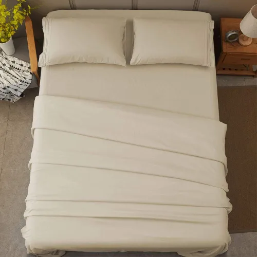Vista 7 de SONORO KATE Juego de sábanas de cama de microfibra súper suave de 1800 hilos, sábanas egipcias de lujo de 16 pulgadas de profundidad, antiarrugas e
