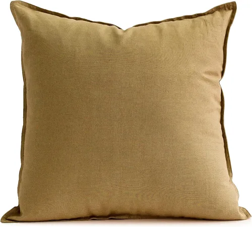 Vista 21 de Jeanerlor - Funda de cojín sólida de lino y algodón para decoración, de 18x18 pulgadas, funda de almohada especial para sofá, cama, silla