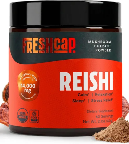 Vista 20 de FreshCap Mushrooms Suplemento de melena de leones en polvo, 14,000 mg, extracto de melena de león, suplemento de hongos para concentración
