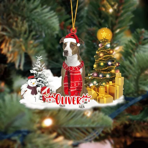 Vista 179 de NAZENTI Adorno personalizado de gato abisinio con árbol de pino, adorno de Navidad personalizado para perros amantes de las mascotas, colgante