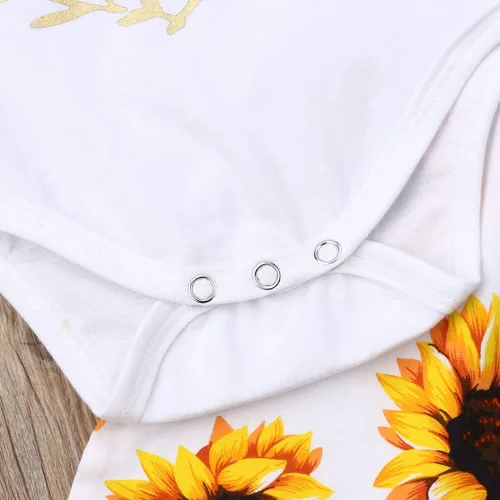 Vista 3 de MSDMSASD Isnt She Lovely - Body de algodón para recién nacido, diseño de girasol