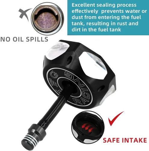 Vista 6 de Tapón de gasolina para motocross, tapa de depósito de combustible de motocicleta con válvula de respiración, universal CNC para SSR, Taotao Apollo