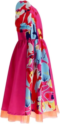Vista 2 de LILLIWEEN Girls 80s Workout Costume Kids Movie Kids Party Halloween Dress Up Retro Halloween Cosplay Outfit