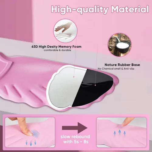 Vista 4 de Sushret Angel Wing Cloud Reposamuñecas para Teclado, Soporte de Muñeca para Teclado de Espuma Viscoelástica de Cuero Suave para Alivio del Dolor