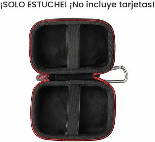Vista 2 de RAIACE Estuche de transporte duro para juegos de cartas, bolsa de almacenamiento protectora. (No incluye tarjetas) - Negro