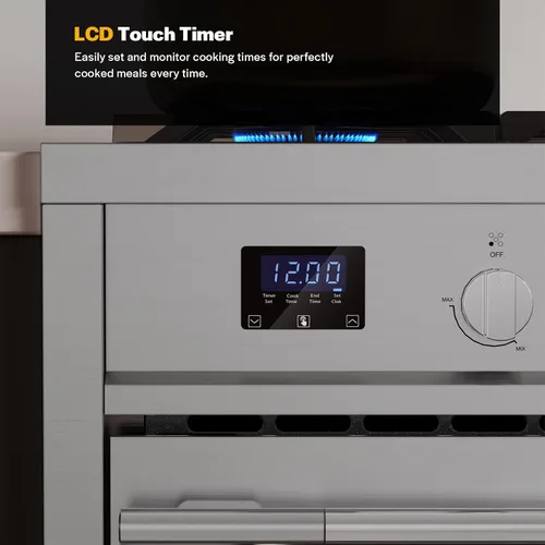 Vista 15 de Empava Gama de gas profesional de 36 ″ con quemador eléctrico de triple anillo de 18K BTU