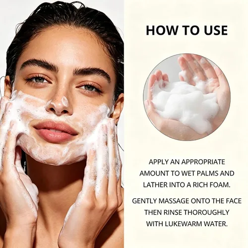 Vista 4 de PORCOPE - Jabón facial suave de aminoácidos, limpiador de poros con infusión de sal marina para pieles sensibles y propensas al acné, limpiador