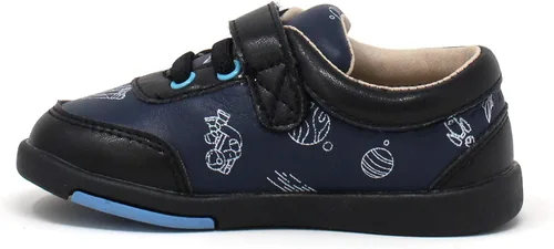Vista 3 de Kimi Kai First Walker - Zapatillas de deporte de piel con nave espacial para niños
