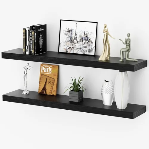 Vista 37 de Estantes flotantes de baño para pared, estantes de baño sobre el inodoro, estantes de pared y estante para libros, estante colgante, estantes