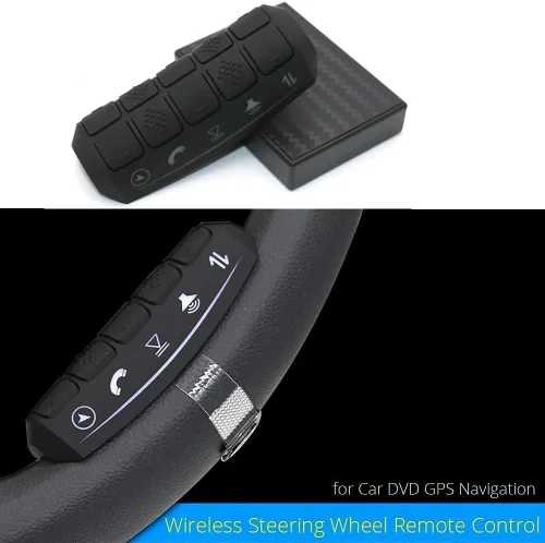Vista 3 de Control remoto inalámbrico del reproductor de DVD del coche, botón de control remoto del volante para la navegación del coche DVD 2 din Radio