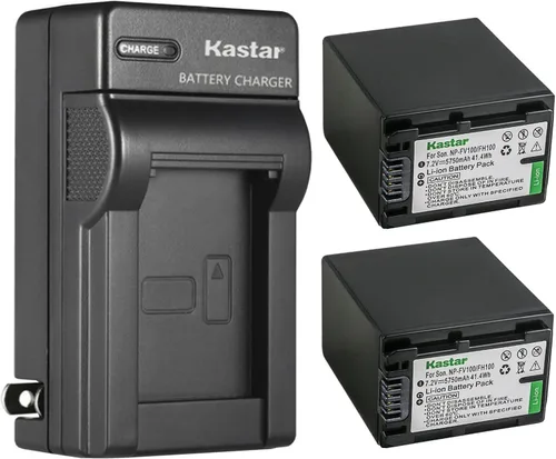 Vista 5 de Kastar Cargador de batería de pared de CA NP-FH100 para Sony HDR-XR105, HDR-XR106, HDR-XR200, HDR-XR500, HDR-XR520 HXR-MC1, DCR-DVD103, DCR-DVD105