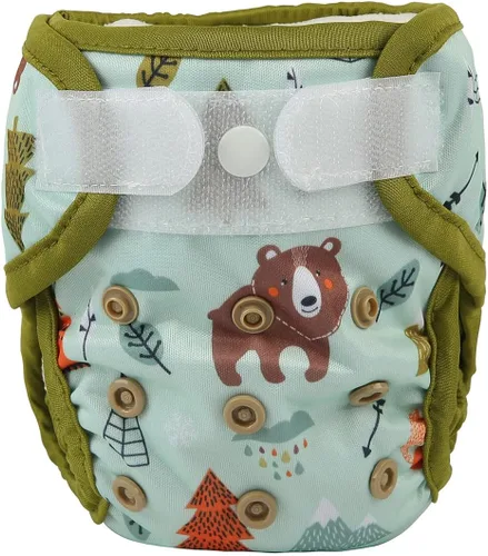 Vista 9 de Funda para pañales para recién nacidos con broche y pestaña de lavado, material PUL, 1 unidad