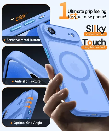 Vista 31 de CANSHN Funda magnética compatible con iPhone Air (6.5 pulgadas), mejorada [protección completa de la cámara] [compatible con Magsafe]