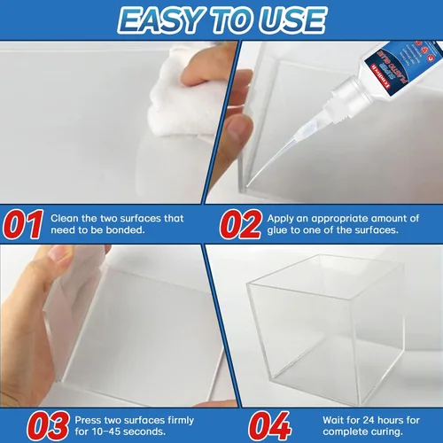 Vista 6 de Pegamento de plástico de 1.06 oz, súper pegamento para plástico, adhesivo transparente fuerte para miniaturas, modelo, PLA, impresión 3D, acrílico