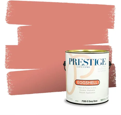 Vista 46 de Prestige Paints Pintura exterior e imprimación en uno, 1 galón, plano, coincidencia comparable de Valspar* Amber Rose*