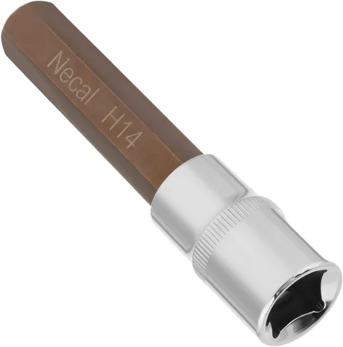 Vista 72 de Utoolmart 1/2" Drive x 0.551 in largo Hex Bit Socket, métrico, S2 y Cr-V acero 1pcs