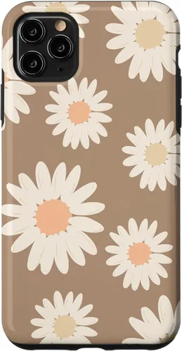 Vista 13 de Boho Neutral Cute Floral Pattern White Daisy Flowers Spring Case for iPhone 17