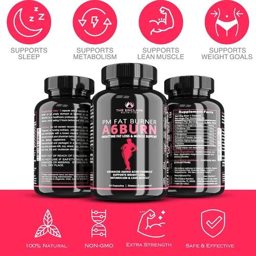 Vista 8 de THE ENCLARE NUTRITION Pastillas para perder peso para mujeres y hombres, quemador de grasa, ayuda para dormir, supresor del apetito, metabolismo