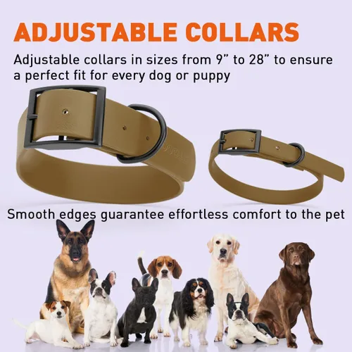 Vista 105 de Dogline Biothane - Collar impermeable para perro con hebilla de liberación rápida, resistente cincha de nailon recubierta con resistente y a prueba