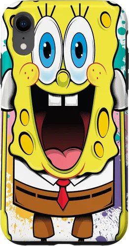 Vista 25 de Funda para iPhone 17 de Bob Esponja con salpicaduras de pintura