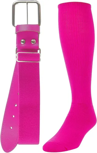 Vista 16 de TCK Combo de calcetines y cinturón de béisbol o sóftbol, tallas para jóvenes y adultos para niños y niñas, hombres y mujeres