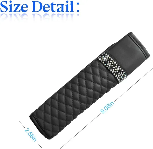 Vista 2 de zipelo 2 fundas para cinturón de seguridad de automóvil, almohadillas de cuero transpirable que protegen tu cuello, correas de arnés para una