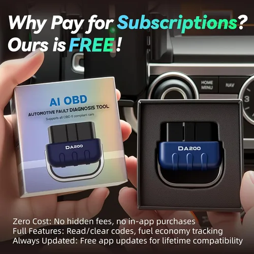 Vista 3 de Escáner OBD2 Bluetooth herramienta de diagnóstico compatible con iOS y Android, lector de código de coche OBD II para vehículos - Sin cuota