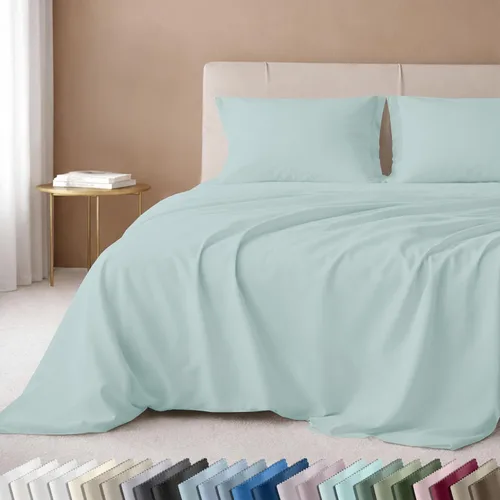 Vista 38 de California Design Den Juego de sábanas de lujo tamaño King - 100% algodón, 600 número de hilos, sábanas King de bolsillo profundo, ropa de cama