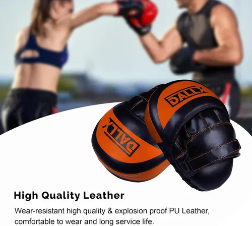 Vista 5 de DALLX Guantes deportivos con gancho y Jab curvados para entrenamiento de artes marciales, karate, kickboxing, muay thai, con correas ajustables