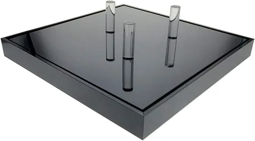 Vista 3 de OnDisplay Expositor de pelota de fútbol/voleibol con protección UV de lujo, base negra, diseño acrílico hecho a mano de lujo