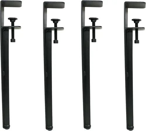 Vista 6 de Shepherd Hardware 8130E - Patas de abrazadera de mesa ajustables de 16 pulgadas, color negro