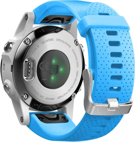 Vista 18 de NotoCity Correa de reloj compatible con Fenix 5S/6S/7S/8 de 1.693 in, correa de repuesto de silicona suave Quickfit (hebilla plateada, 2 unidades)