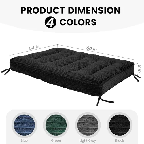 Vista 2 de Colchón futón de 8 pulgadas, tamaño matrimonial, futones extragruesos, sofá cama, colchón plegable japonés para adultos, colchones plegables