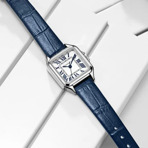 Vista 7 de Classic Relojes cuadrados de mujer con números romanos, de vestir, informal
