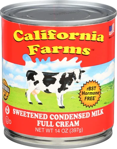 Vista 5 de California Farms, leche condensada endulzada sin gluten, 14 onzas