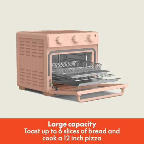 Vista 2 de bella Horno tostador Air Fry, 7 opciones de cocción preestablecidas, bandejas revestidas EverGood aptas para lavavajillas incluidas, apagado