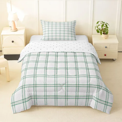 Vista 19 de Manfei Geometric Triangle Twin Size Bedding Set with 1 Pillowcase - Triangles Bedding Set for Kids Boys Girls Bedroom,Modern Simple 2 Pieces All
