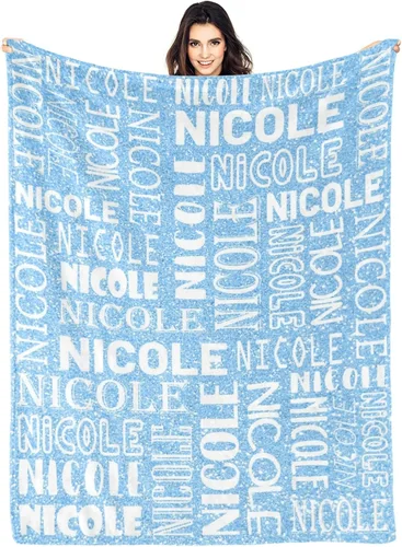 Vista 23 de Dr.TOUGH Mantas personalizadas para niños, mantas y mantas personalizadas con nombre para niños y adultos (color 01, 30 x 40 pulgadas)