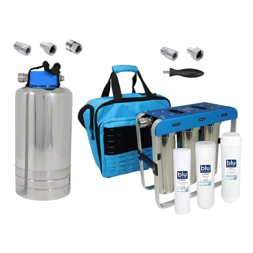 Vista 11 de Unidad de filtración de agua GoBluTech R2 + suavizador de agua (paquete), propiedad de veteranos estadounidenses